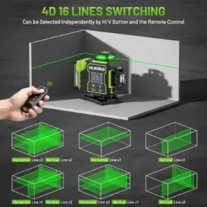 Huepar 16-line green beam self-leveling laser level