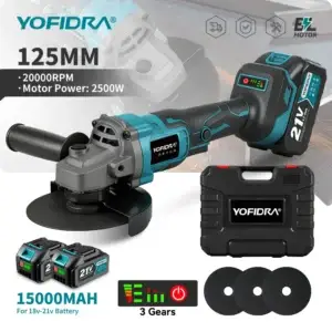 YOFIDRA 125mm brushless cordless angle grinder