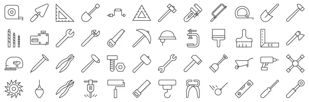 handyman tools icons